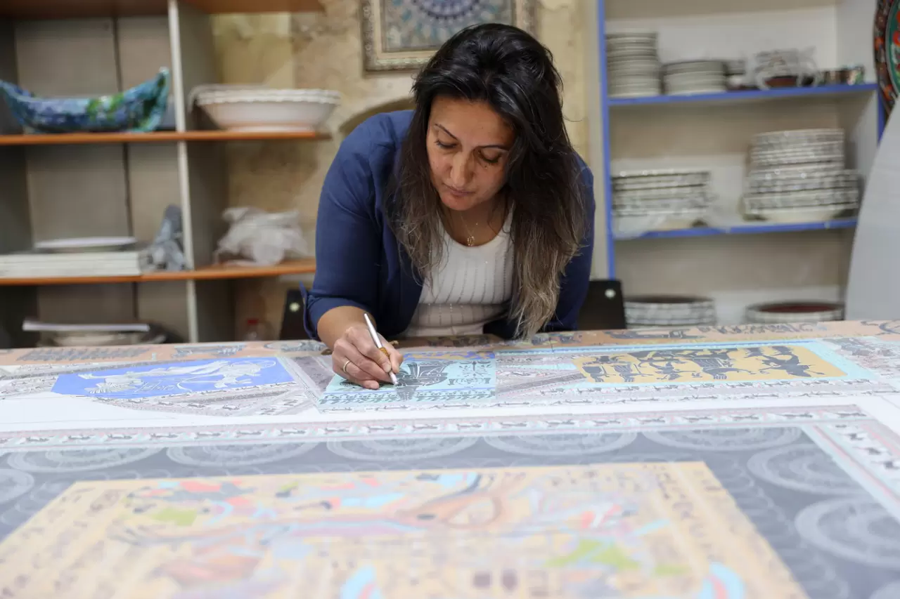 Tarihi konak kadın çini ustalarına sanat atölyesi oldu 7