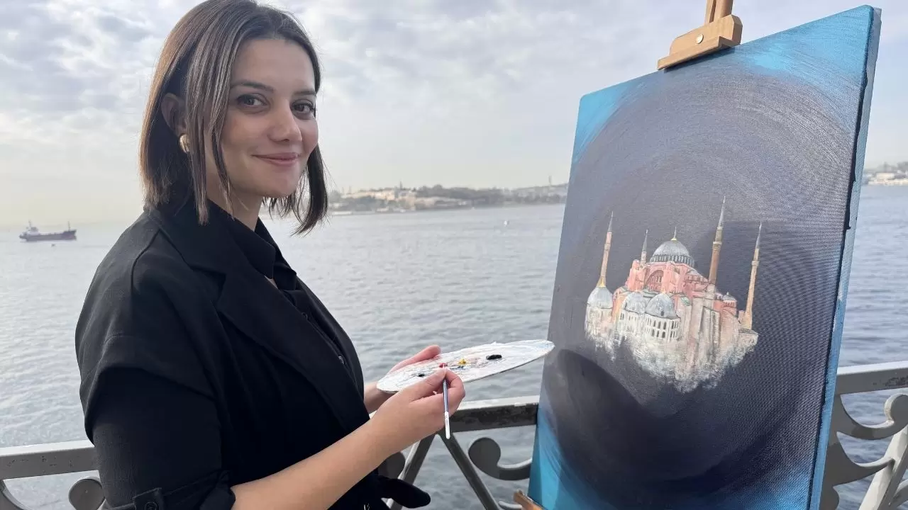 Öğretmenler Kız Kulesi’nden İstanbul’u tuvaline taşıdılar 11