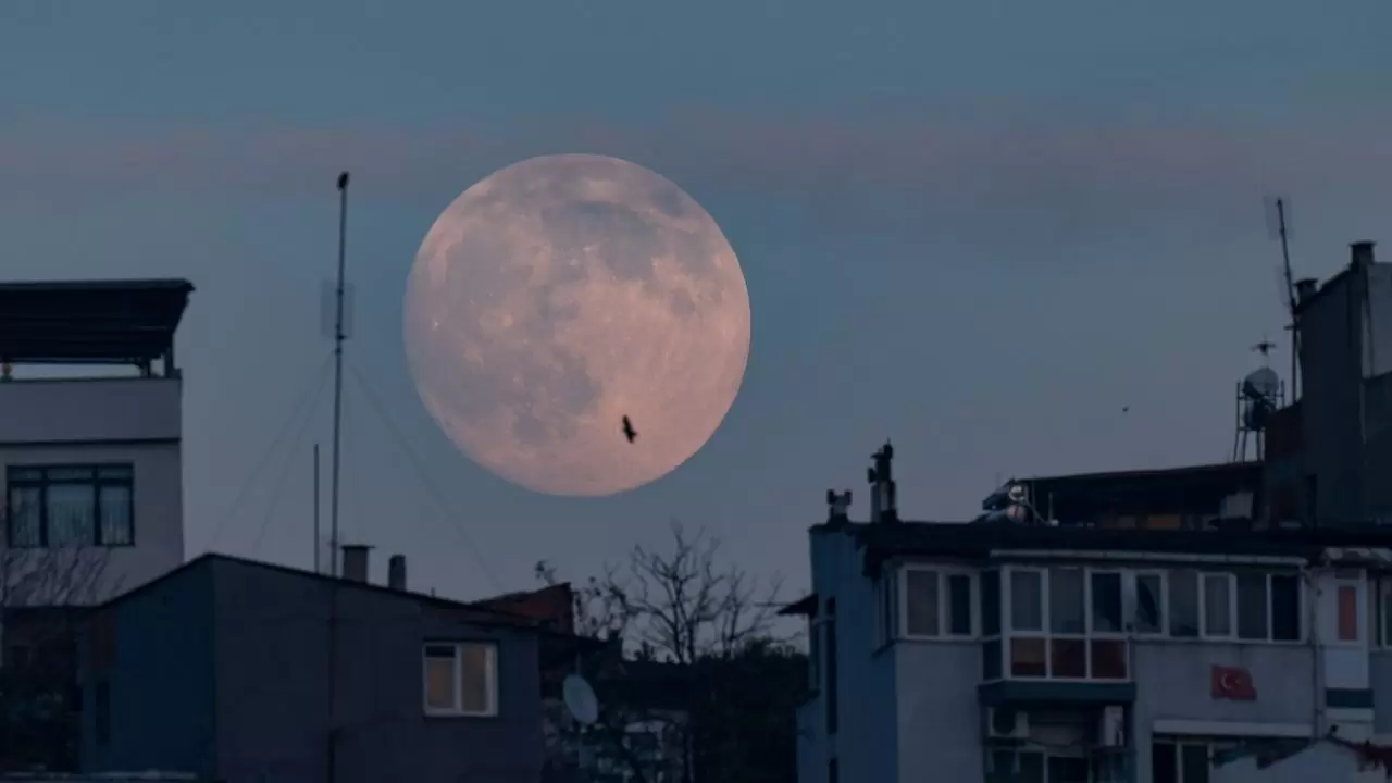 İzmir'de Dolunay geceyi aydınlattı 7