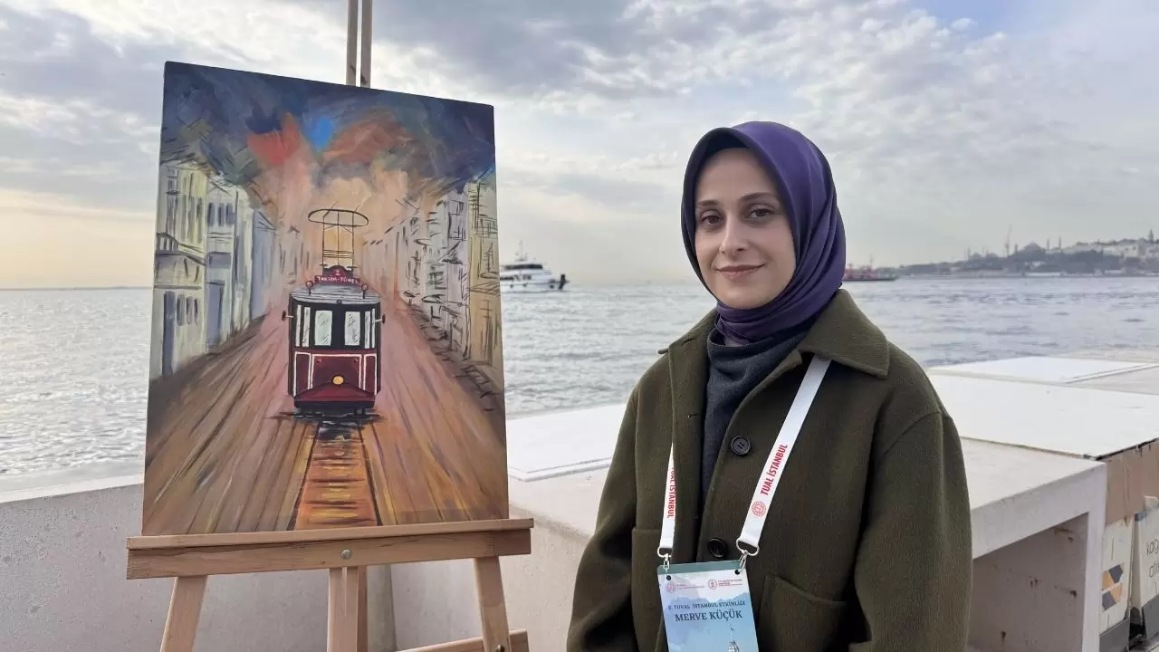 Öğretmenler Kız Kulesi’nden İstanbul’u tuvaline taşıdılar 12