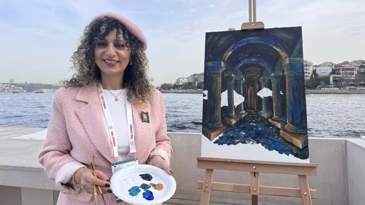 Öğretmenler Kız Kulesi’nden İstanbul’u tuvaline taşıdılar 14