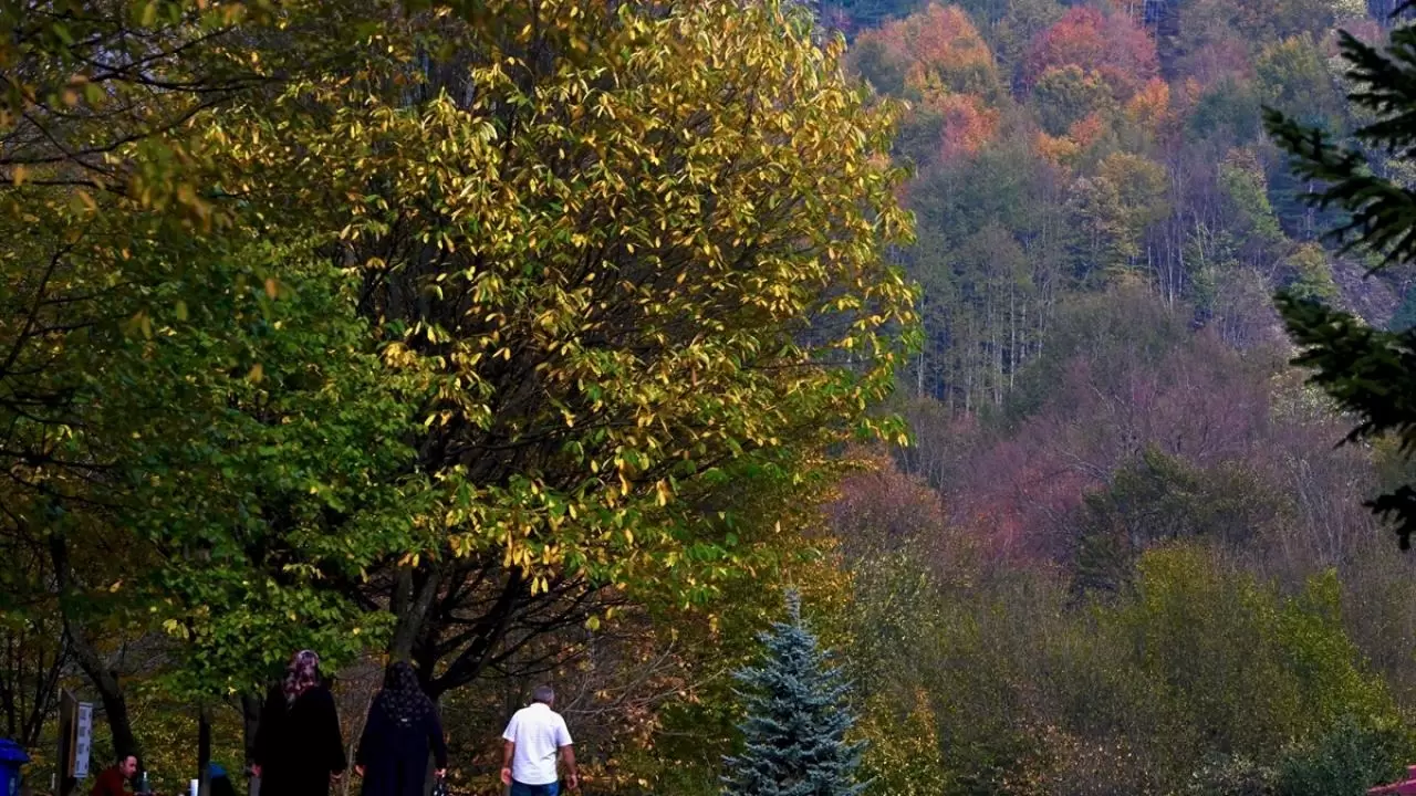 Güzeldere Şelalesi Tabiat Parkı'nda sonbahar renkleri 5