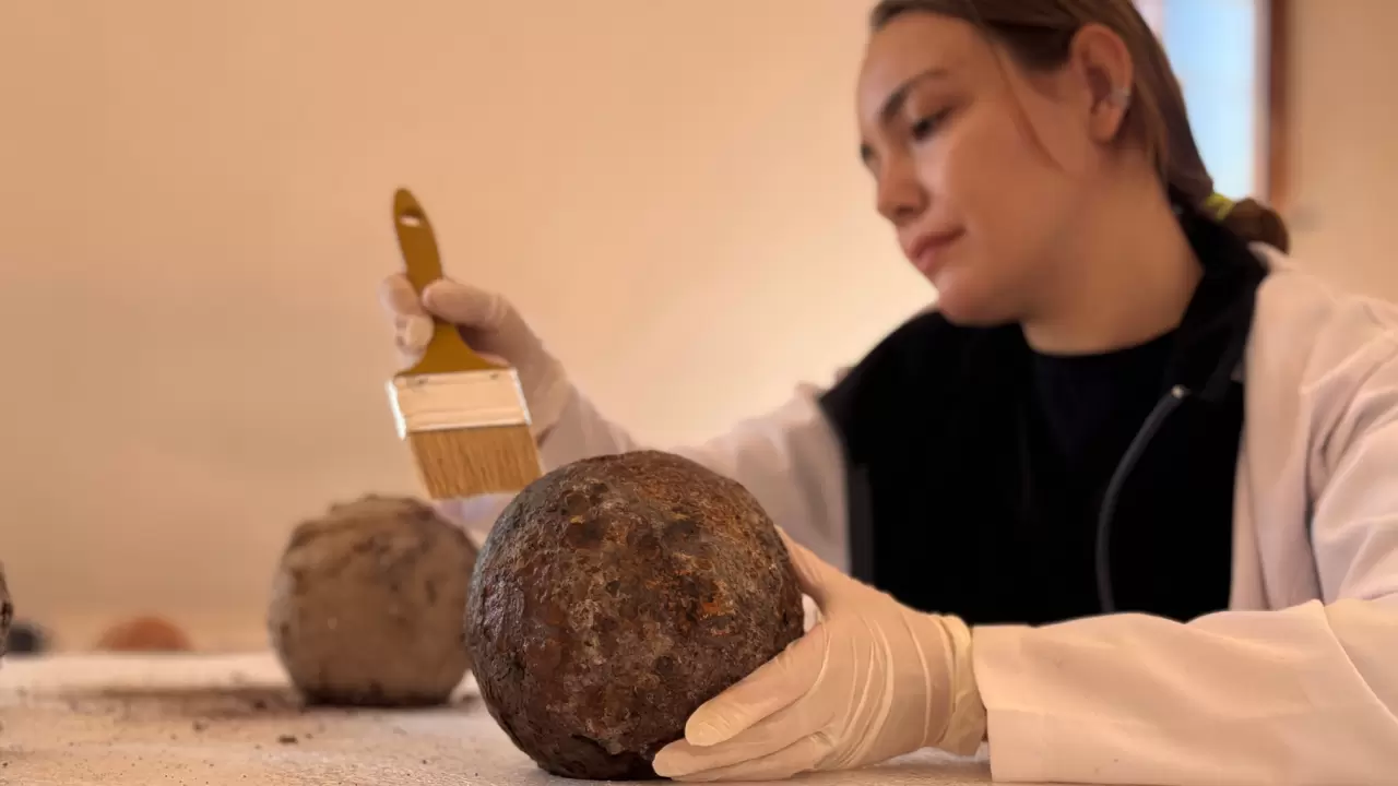 Konya'da Selçuklu kalesinin topuzları gün yüzüne çıkarıldı 4