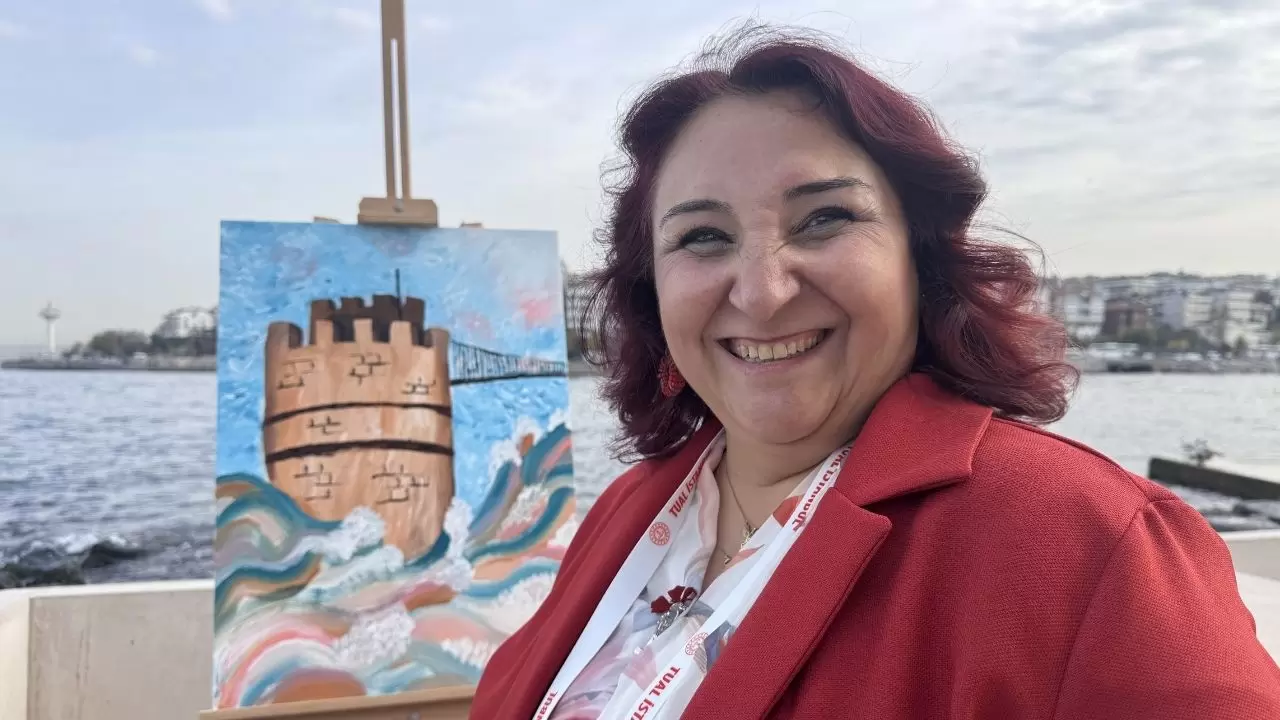 Öğretmenler Kız Kulesi’nden İstanbul’u tuvaline taşıdılar 13