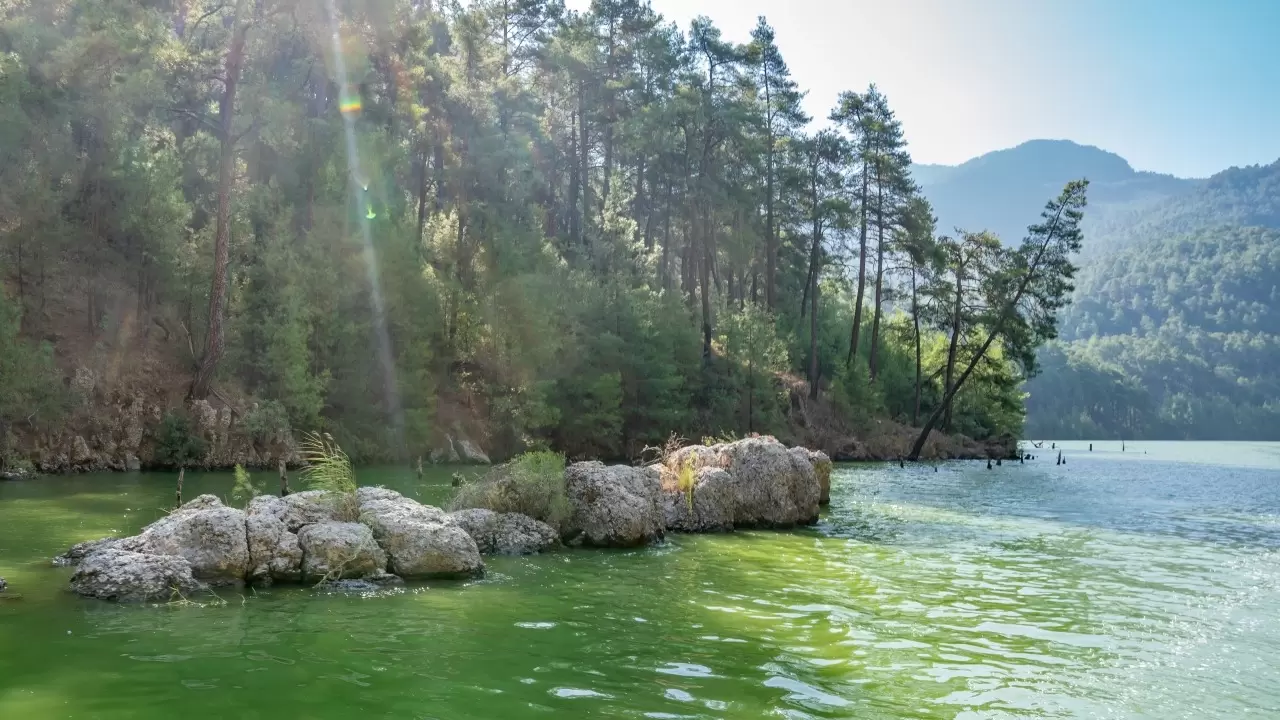 Doğaseverler Karacaören 2 Baraj Gölü'nü tekneyle geziyor 9