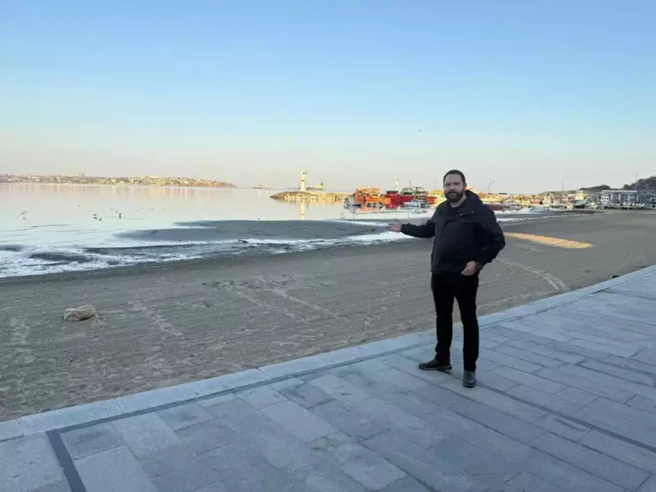 Tekirdağ’da deniz çekildi! Sahilde endişe yaratan görüntüler 1