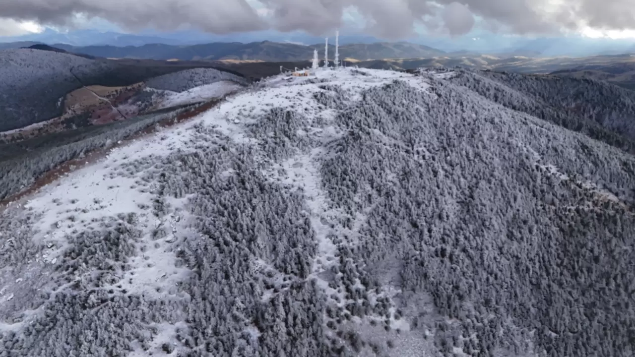 Samsun'un Dürtmen Dağı beyaza büründü 1