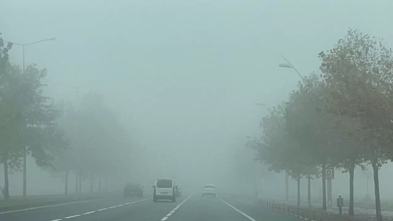Diyarbakır’da sis etkili! Görüş mesafesi düştü 1