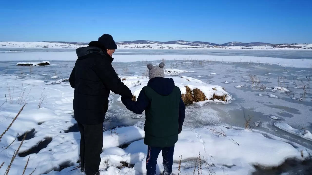 Hasırından çeyiz yapılan Ladik Gölü, kar yağışıyla yeniden doğuyor 8