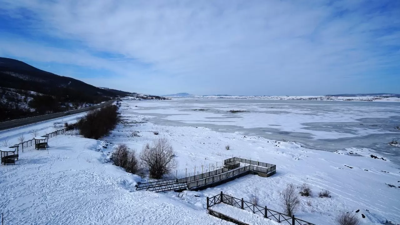 Hasırından çeyiz yapılan Ladik Gölü, kar yağışıyla yeniden doğuyor 5
