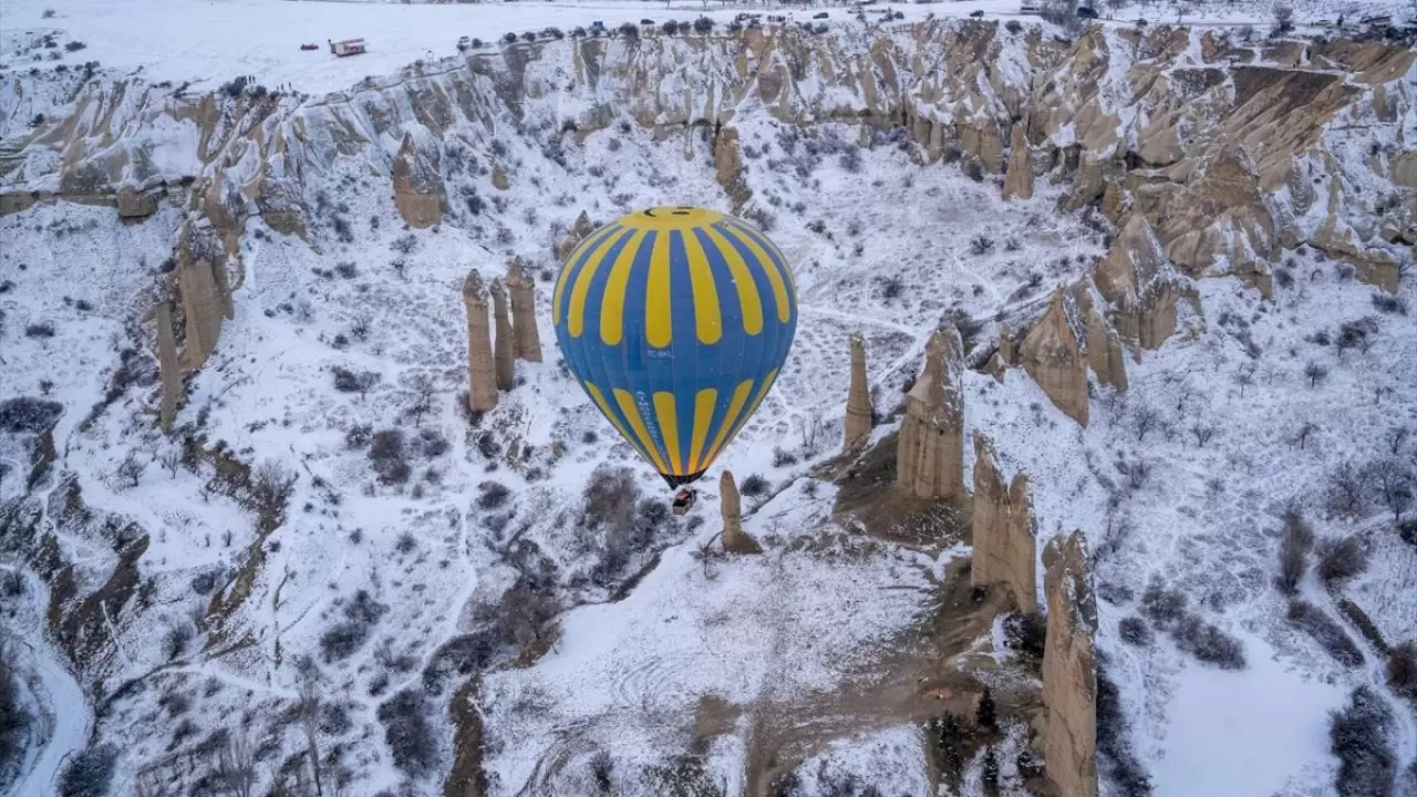 Kapadokya karlar altında da büyüleyici! 11