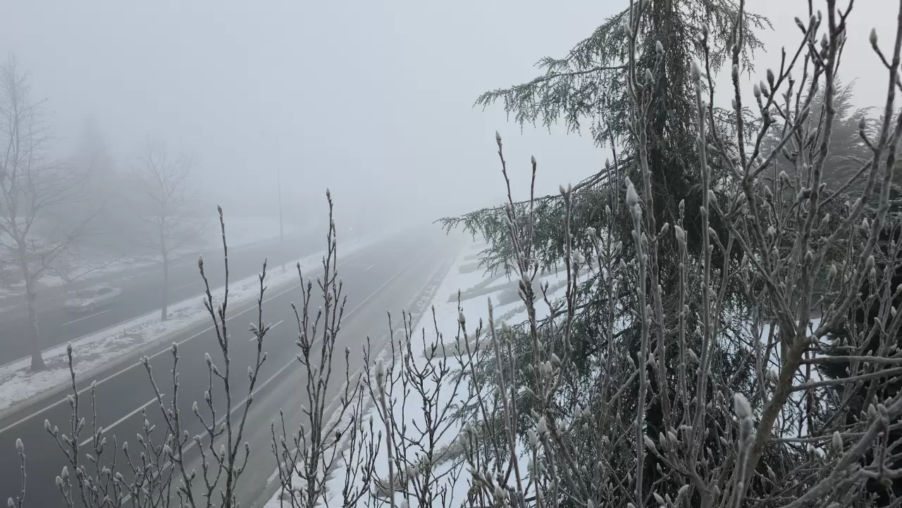 Bir yandan sis bir yandan gizli buzlanma sürücülere zor anlar yaşattı 2