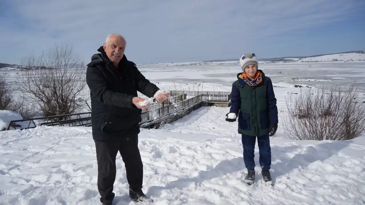 Hasırından çeyiz yapılan Ladik Gölü, kar yağışıyla yeniden doğuyor 2