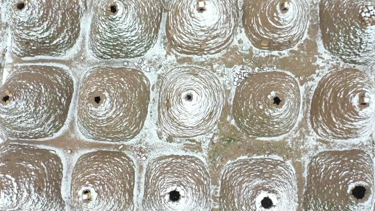 Harran’ın tarihi dokusuna kar rötuşu: İşte o görüntüler 4