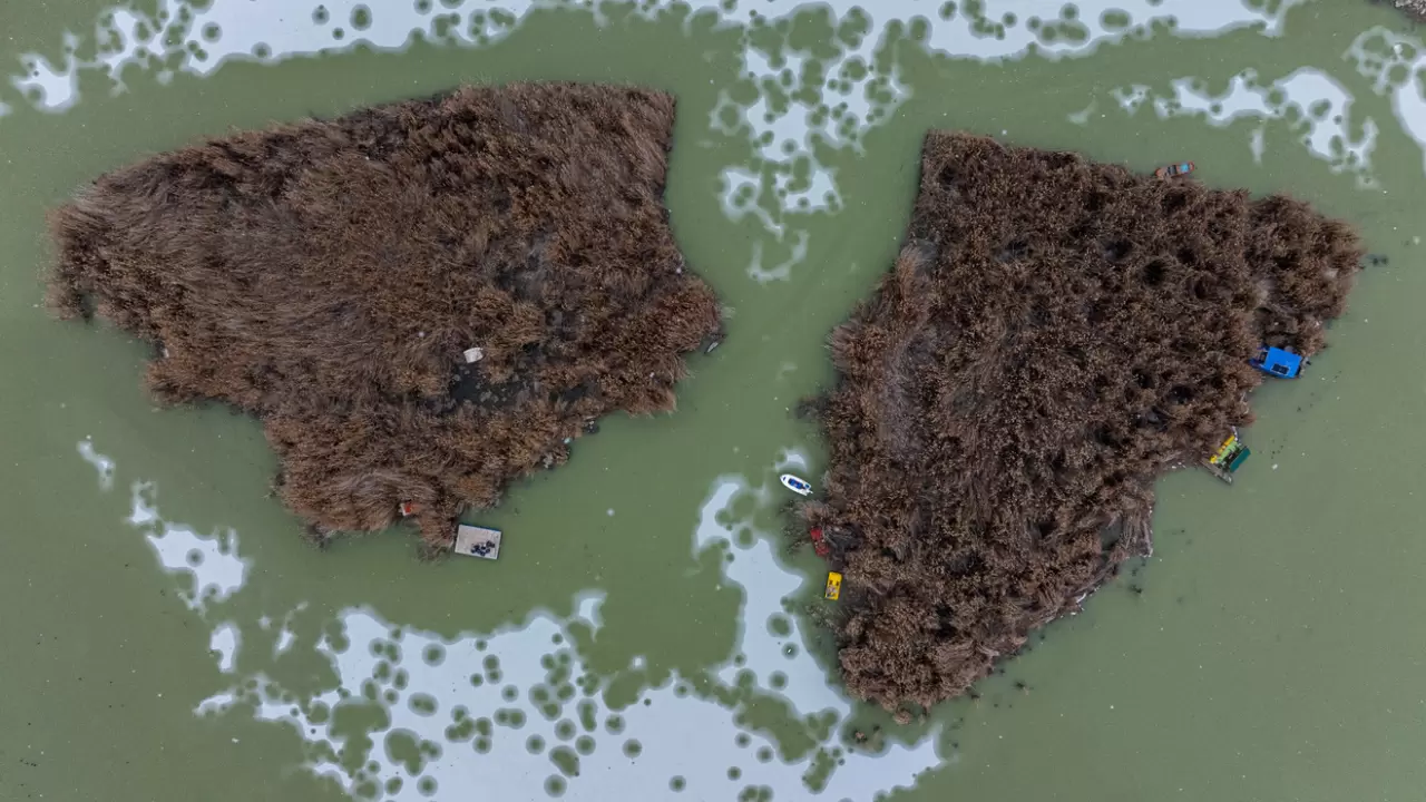 Ankara’da Mogan Gölü dondu 12