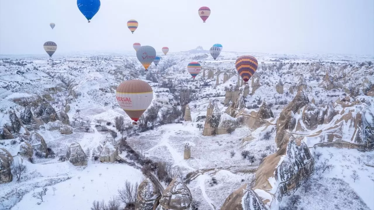 Kapadokya karlar altında da büyüleyici! 9