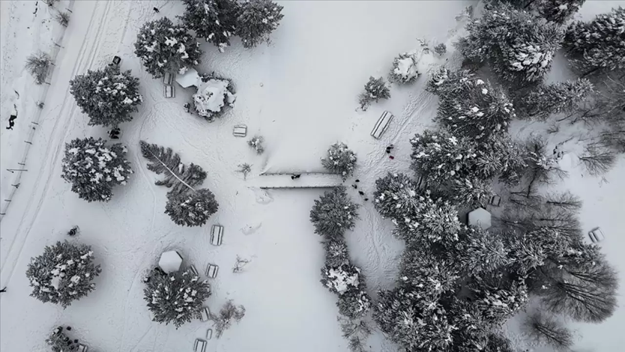 Domaniç Dağı beyaza büründü! Yayla ve tabiat parklarına ziyaretçi akını 1