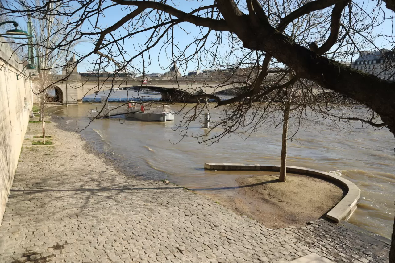 Paris'te Seine Nehri'nde alarm! Yürüyüş yolları kapatıldı 4