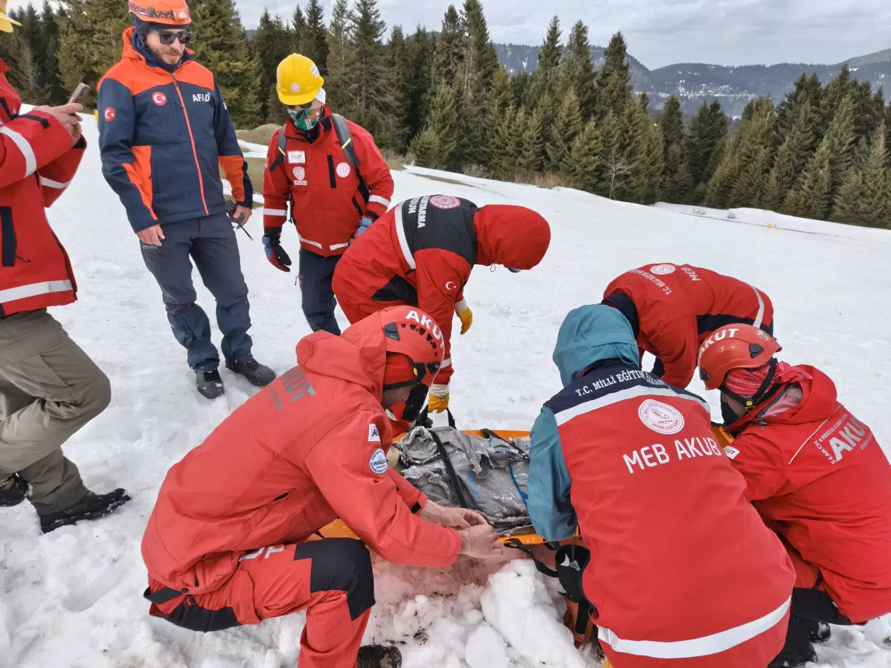 Çığ tatbikatı Giresun'da hayata geçirildi! Ekipler 3 çoban ve 50 hayvanı kurtardı 6