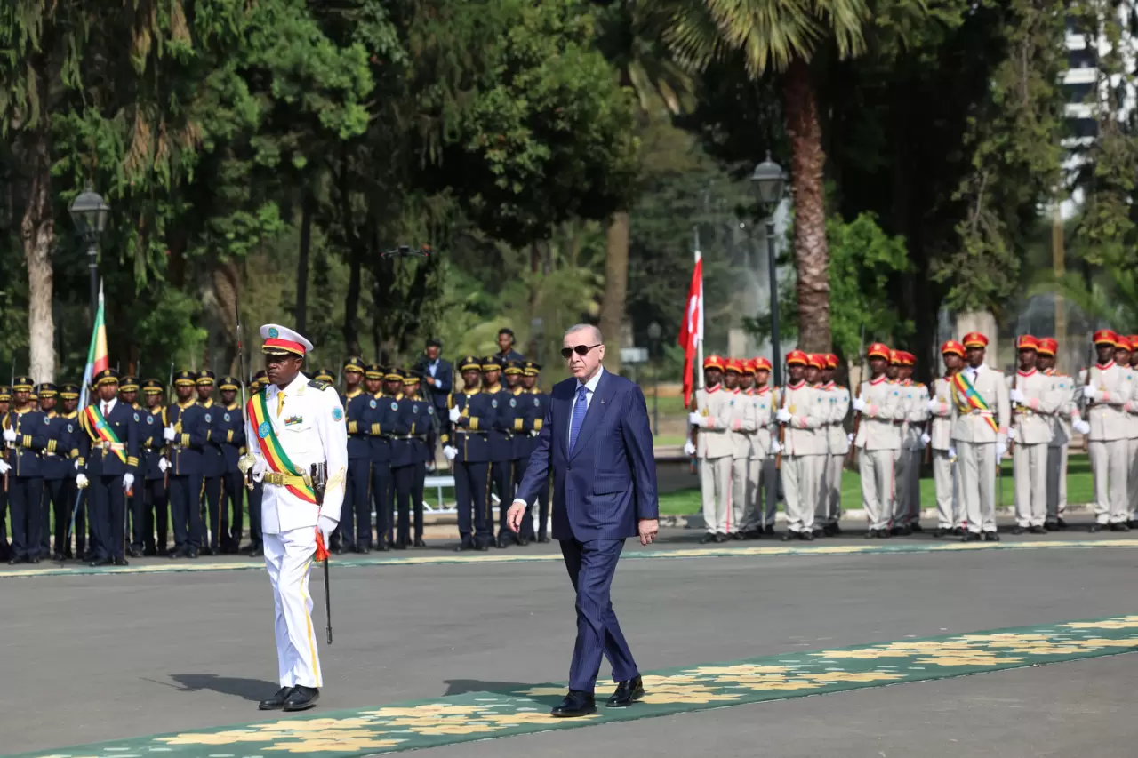 Cumhurbaşkanı Erdoğan, Etiyopya'da resmi törenle karşılandı 7