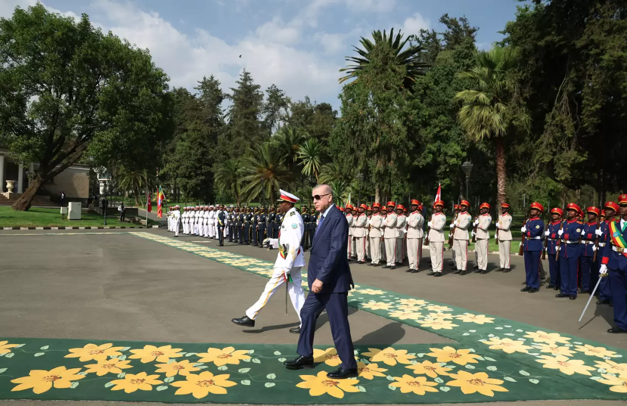 Cumhurbaşkanı Erdoğan, Etiyopya'da resmi törenle karşılandı 4