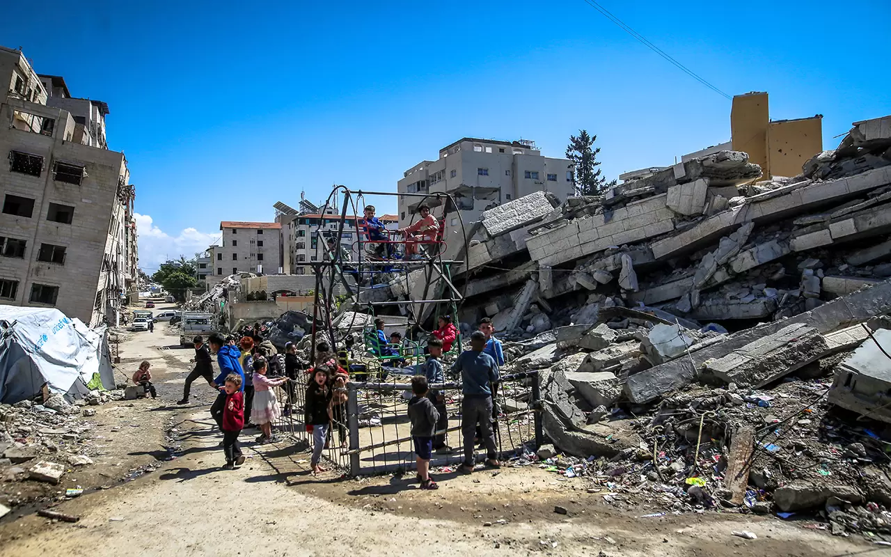 Gazze'de enkazın gölgesindeki "bayram" 5