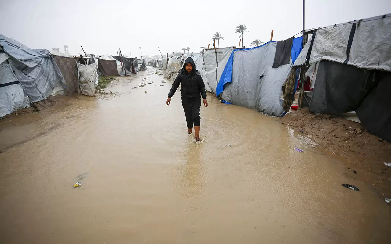 Filistinlileri bu kez sel vurdu! Gazze'de yürek sızlatan görüntüler... 5