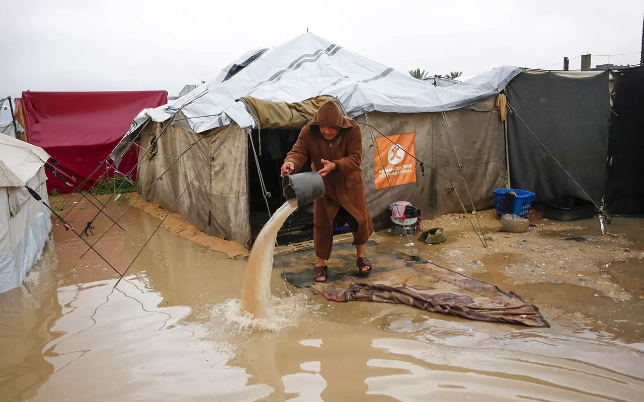Filistinlileri bu kez sel vurdu! Gazze'de yürek sızlatan görüntüler... 13