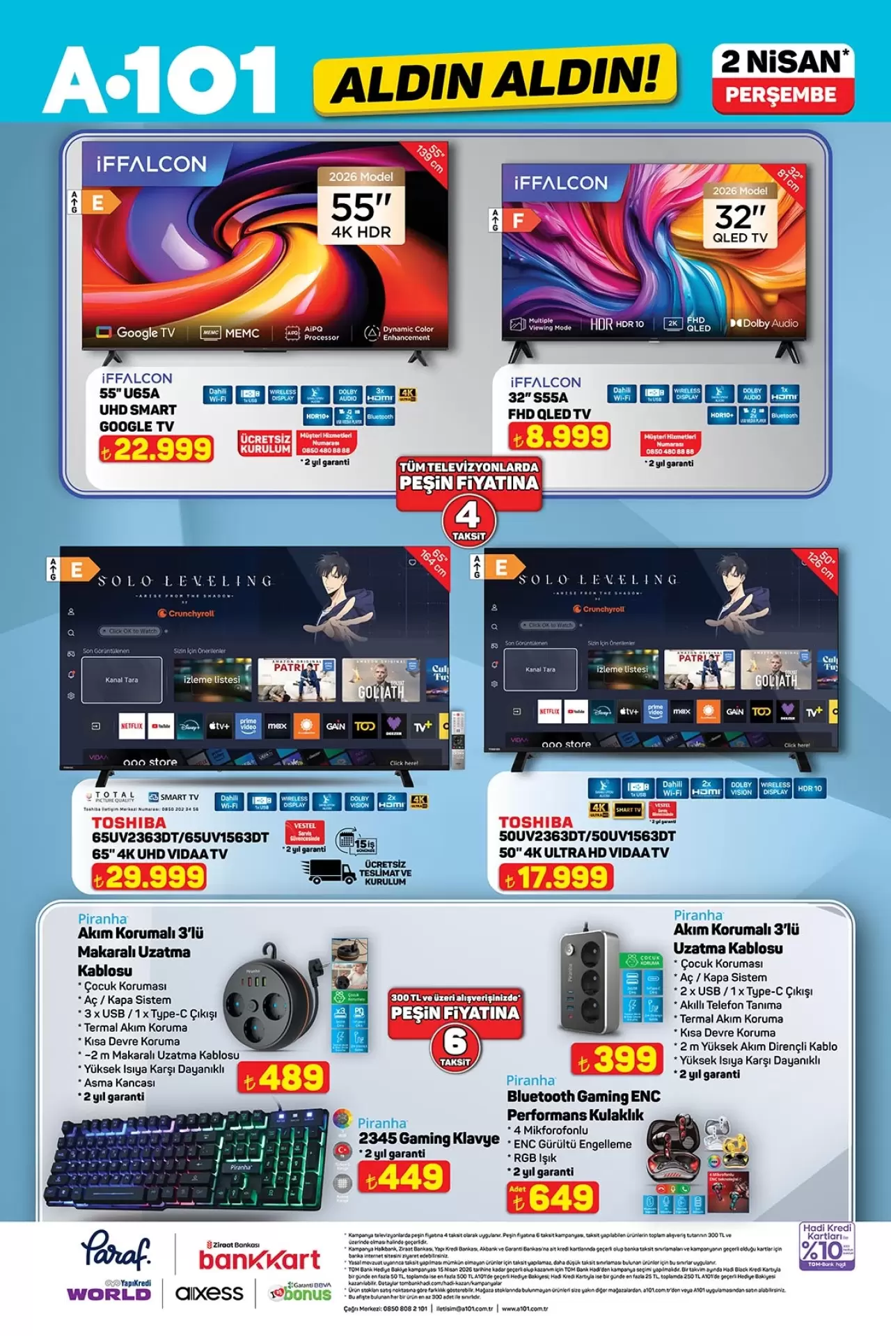 2 Nisan 2026 A101 aktüel ürünlerde tarihi indirim: Yarı fiyatına Philips TV ve milyonluk forklift! 3