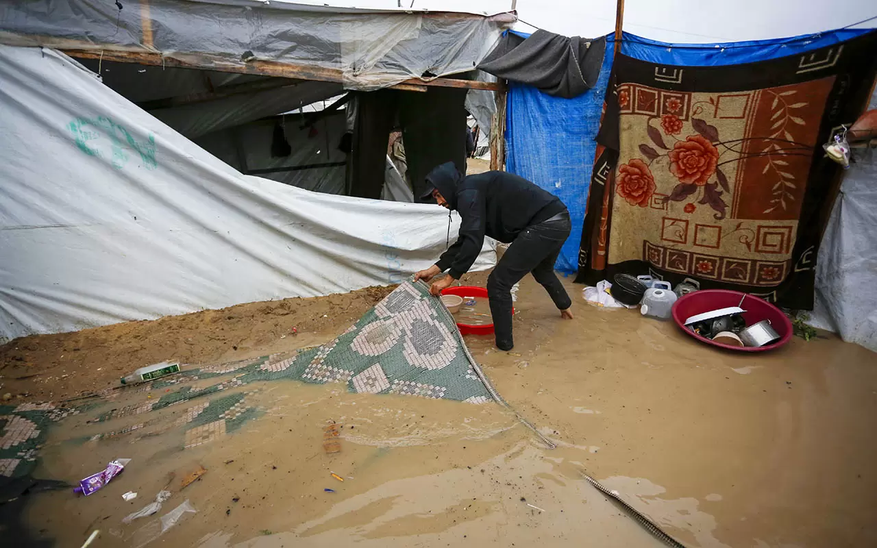 Filistinlileri bu kez sel vurdu! Gazze'de yürek sızlatan görüntüler... 21