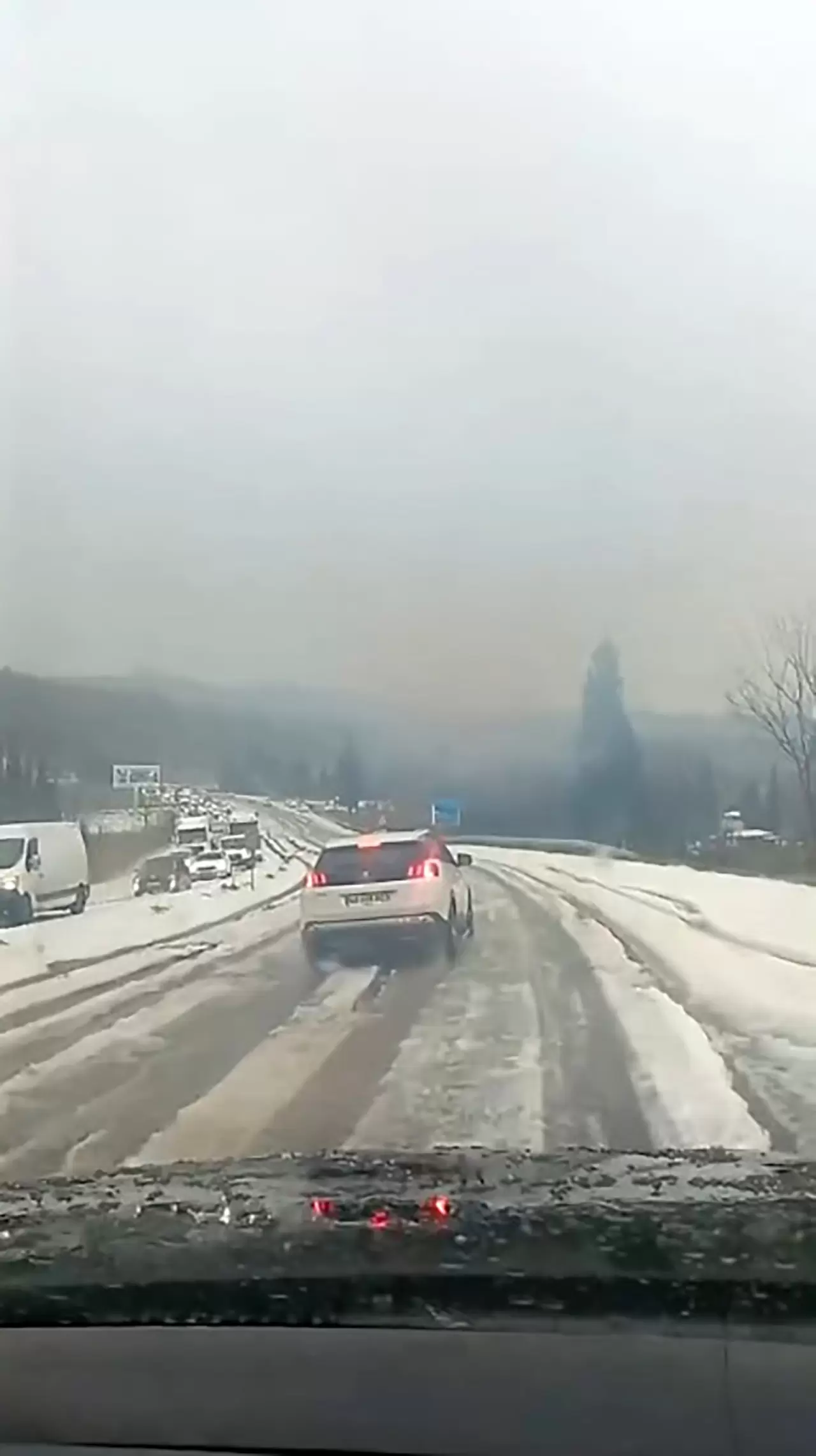 Yatağan-Milas kara yolunda dolu felaketi! Sürücüler zor anlar yaşadı! 2