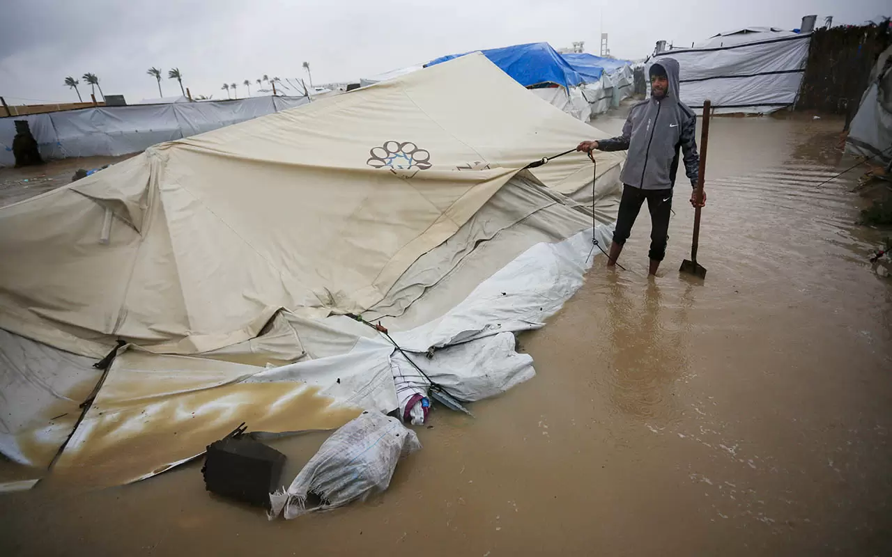 Filistinlileri bu kez sel vurdu! Gazze'de yürek sızlatan görüntüler... 10