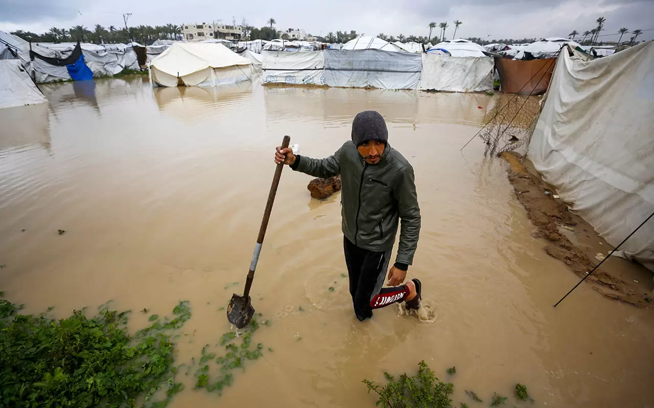 Filistinlileri bu kez sel vurdu! Gazze'de yürek sızlatan görüntüler... 11