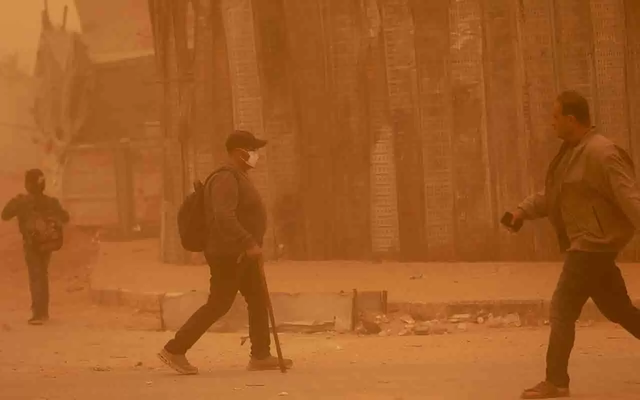 Gazze'yi bu kez de kum fırtınası vurdu! 7