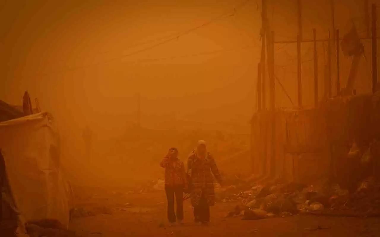 Gazze'yi bu kez de kum fırtınası vurdu! 12