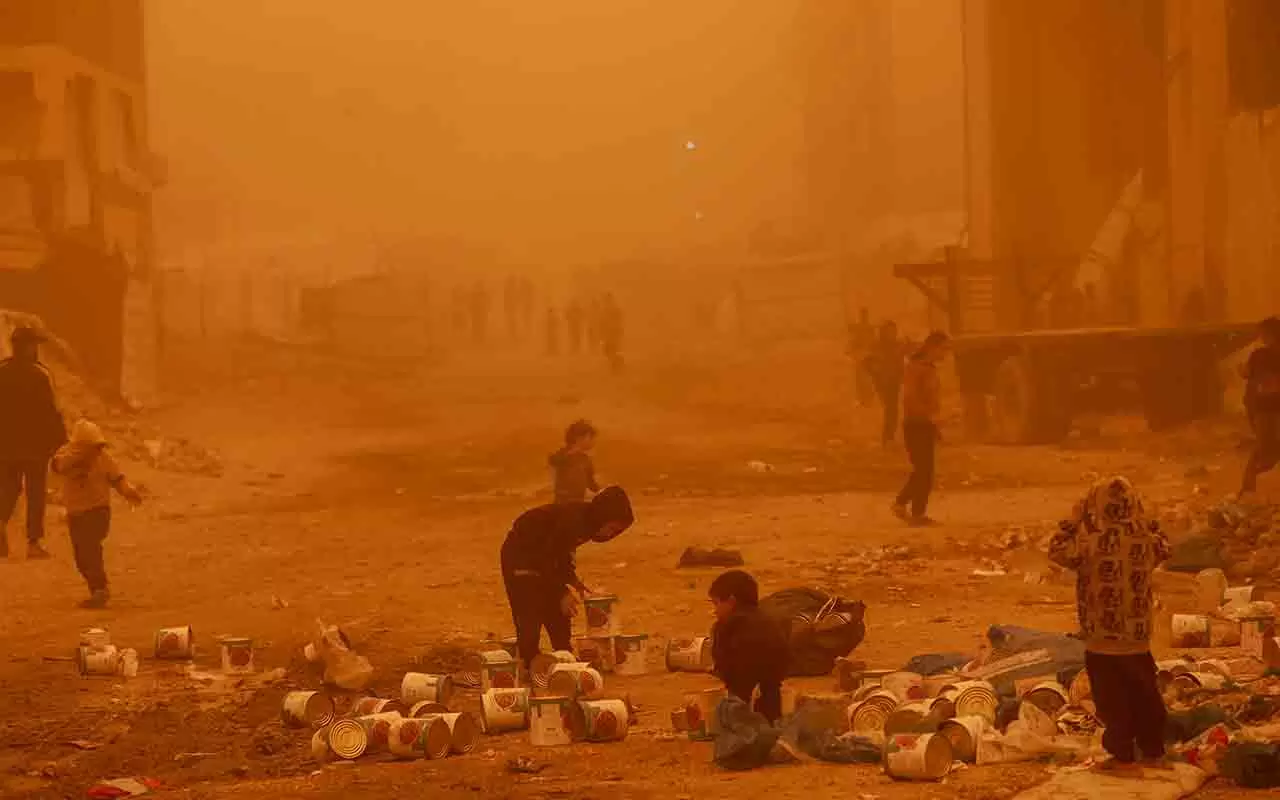 Gazze'yi bu kez de kum fırtınası vurdu! 3