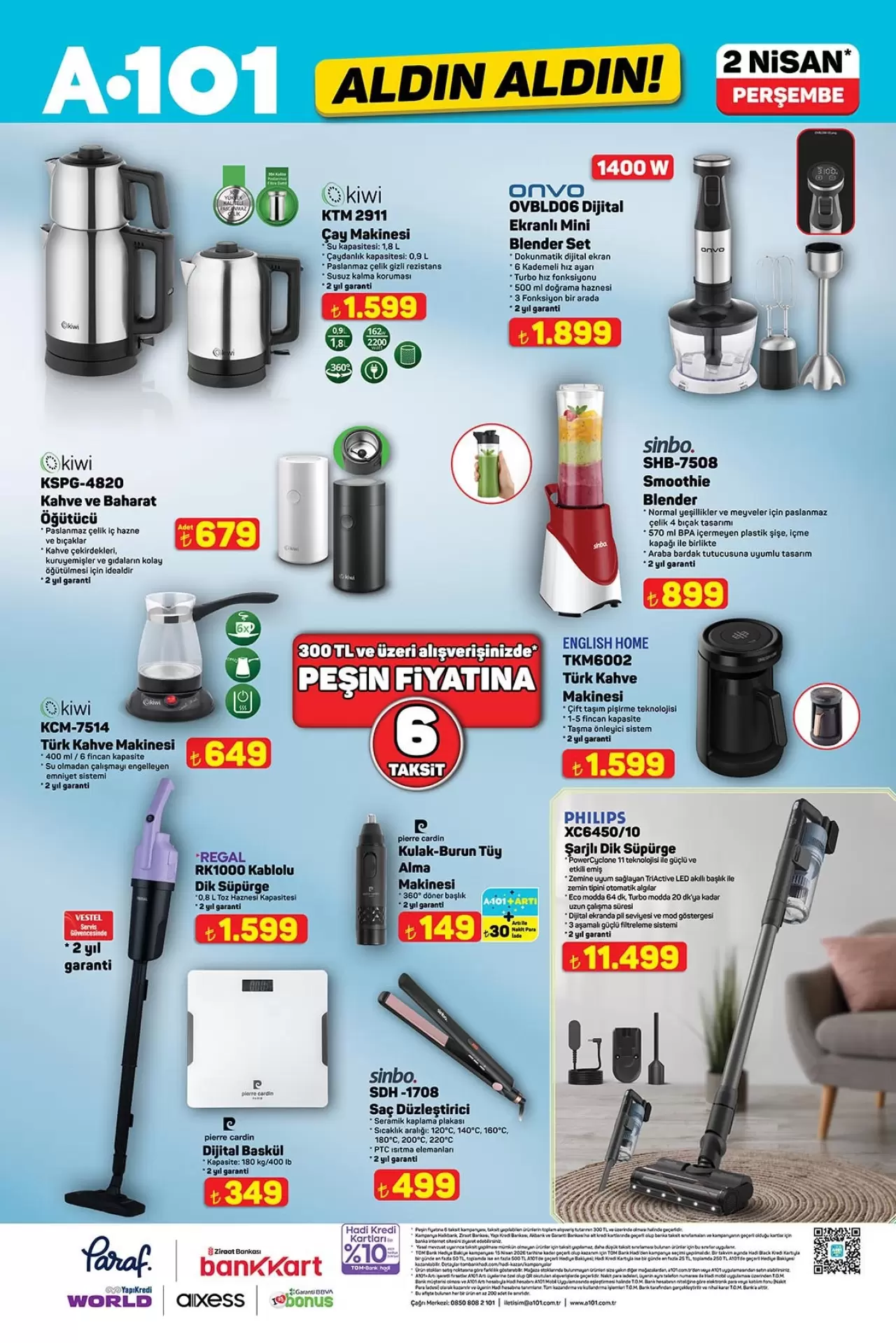 2 Nisan 2026 A101 aktüel ürünlerde tarihi indirim: Yarı fiyatına Philips TV ve milyonluk forklift! 5