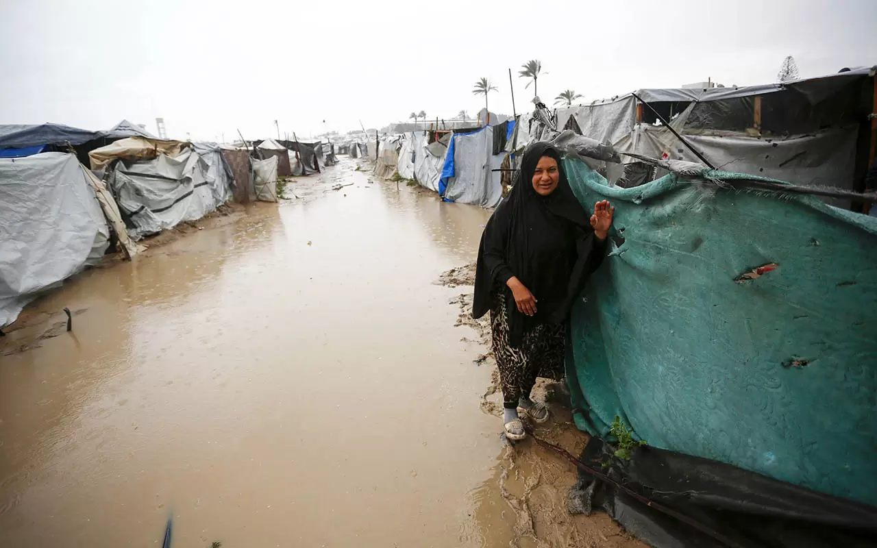 Filistinlileri bu kez sel vurdu! Gazze'de yürek sızlatan görüntüler... 3