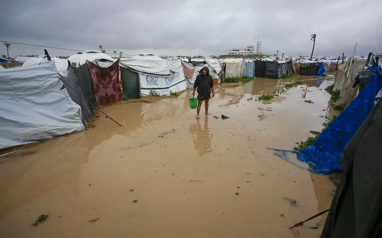 Filistinlileri bu kez sel vurdu! Gazze'de yürek sızlatan görüntüler... 14
