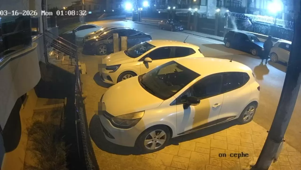 Park halindeki otomobil saniyeler içinde kül oldu! 4