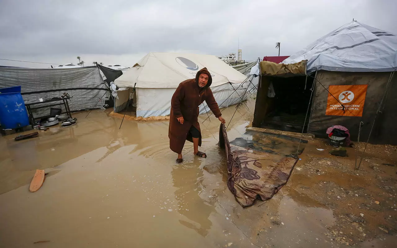 Filistinlileri bu kez sel vurdu! Gazze'de yürek sızlatan görüntüler... 12