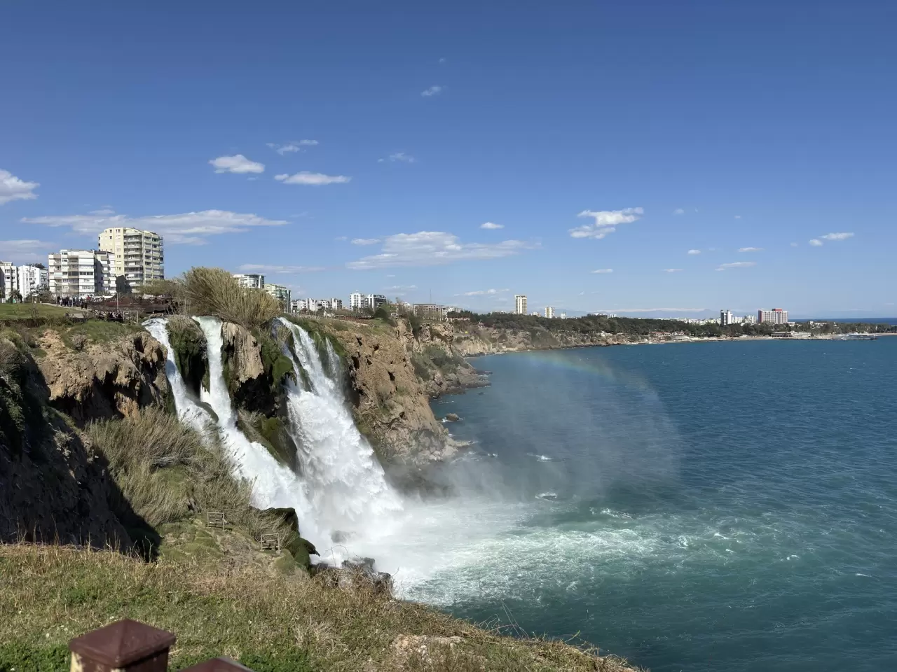 Düden Şelalesi'nde gökkuşağı muhteşem görüntüler sundu! 3