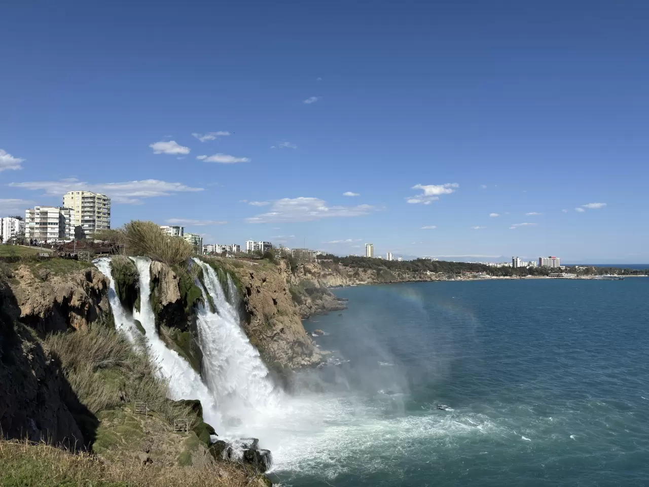 Düden Şelalesi'nde gökkuşağı muhteşem görüntüler sundu! 4
