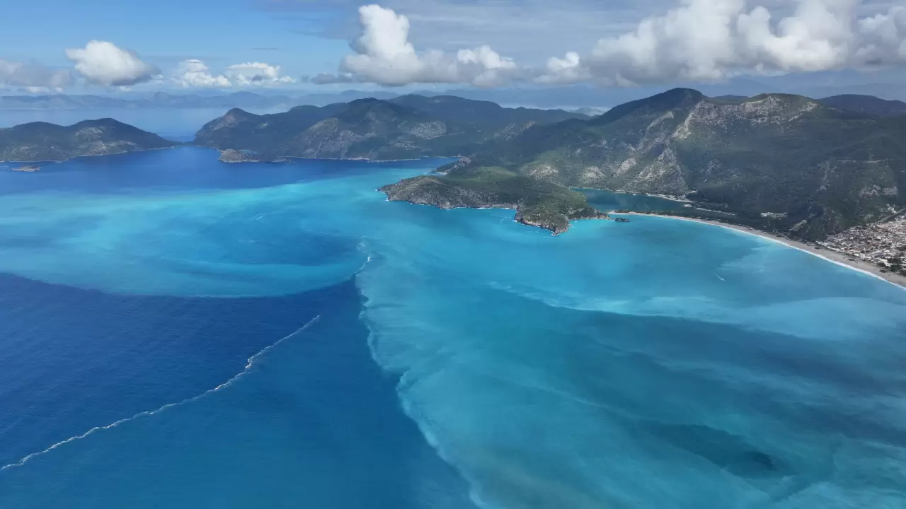 Ölüdeniz turkuaz rengine büründü 3