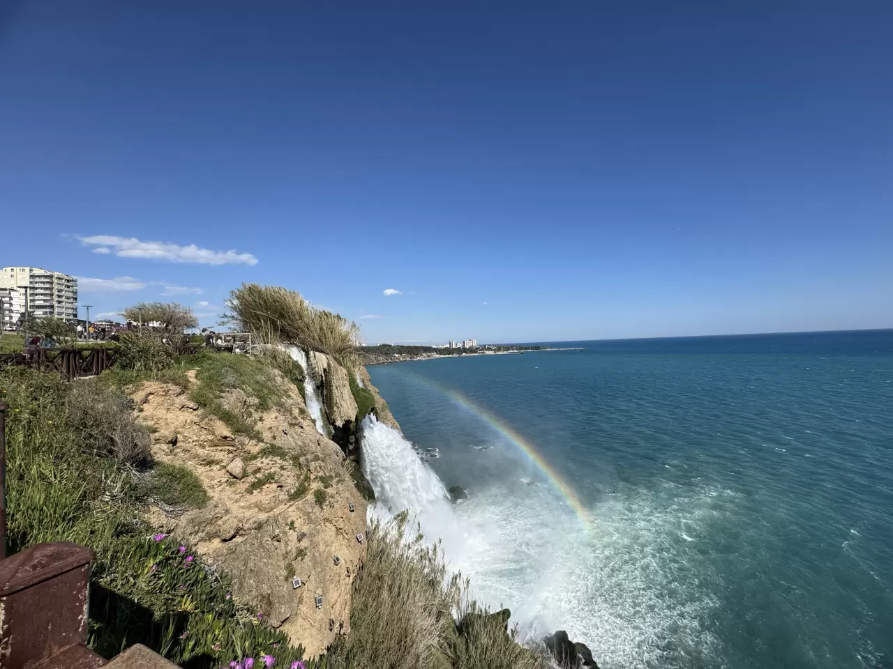 Düden Şelalesi'nde gökkuşağı muhteşem görüntüler sundu! 1