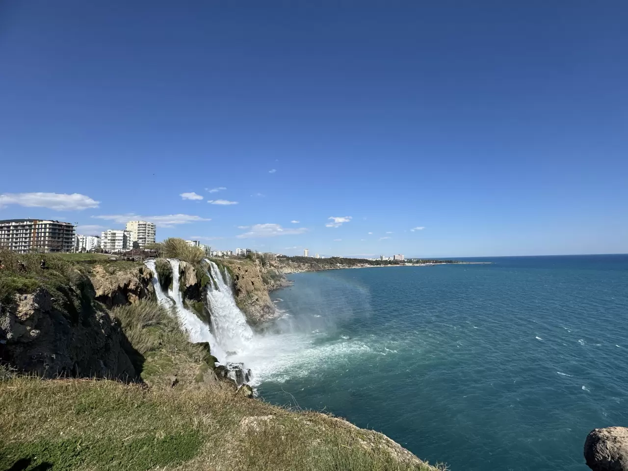 Düden Şelalesi'nde gökkuşağı muhteşem görüntüler sundu! 2