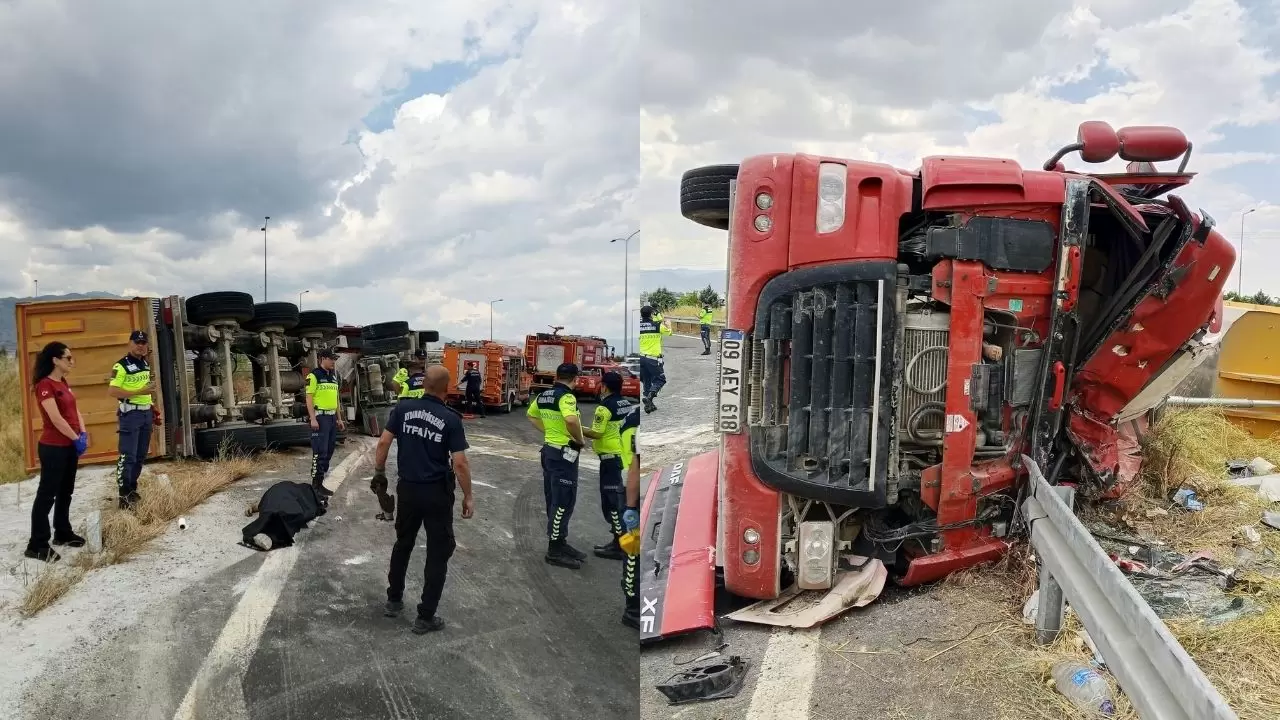 Son dakika: Aydın-Denizli otobanında feci kaza! 3