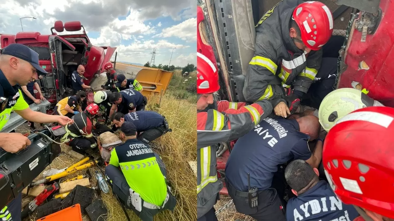 Son dakika: Aydın-Denizli otobanında feci kaza! 1