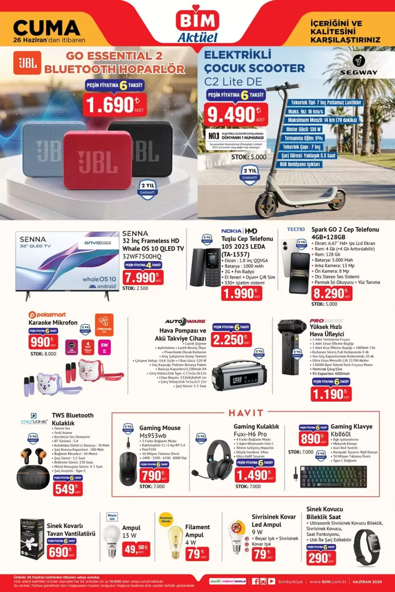 26 Haziran BİM aktüel ürünler burada! Yarın tam otomatik espresso makinesi geliyor... 2
