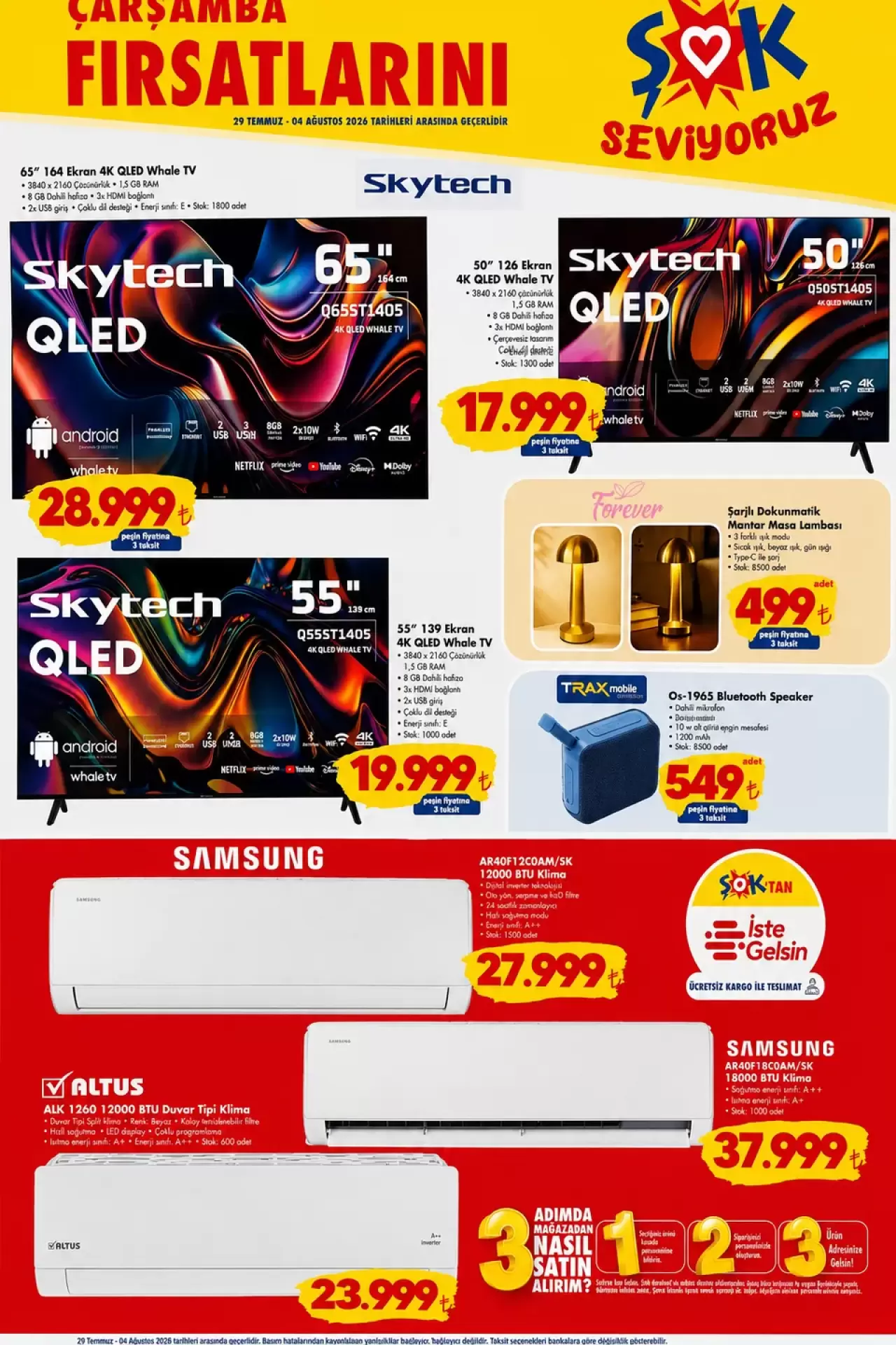 29 Temmuz ŞOK aktüel ürünler tam fiyat listesi! Yarın ŞOK'a neler gelecek? 3